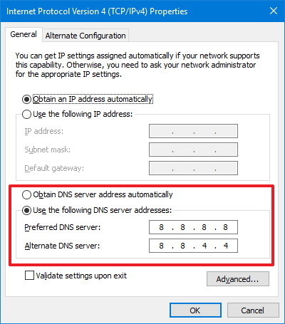 Windows 10'da DNS Sunucularını Değiştirme